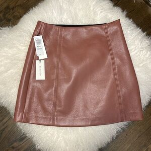 Vegan leather mini skirt